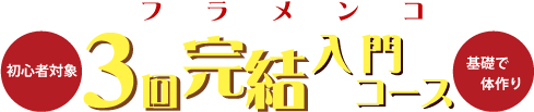 フラメンコ３回完結入門コース